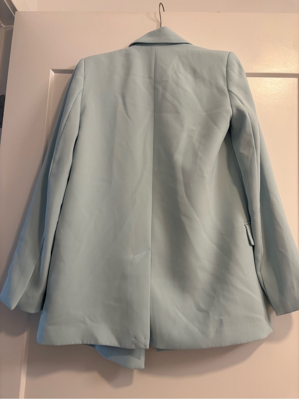 Zara Light Blue Double-Breasted Blazer - Picture 4 of 5